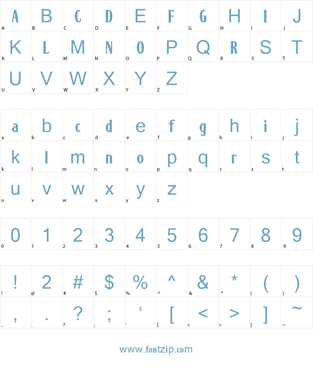 Carlingford Font Character